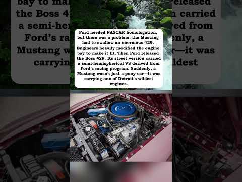 Thumbnail for Ford Hid a NASCAR Engine in a Mustang#Boss429 #Mustang #NASCAR #MuscleCars by Ford Mustang II, Ford Mustang, Ford Mustang I, Car, Muscle car