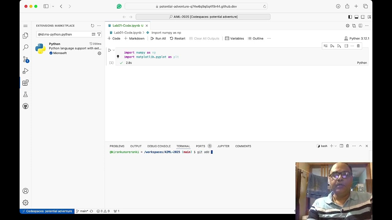 Application of GitHub CodeSpaces with Jupyter Notebook
