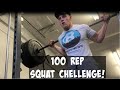 Natural Bodybuilder VS 100 Rep Squat Challenge | Let The Pain Begin!