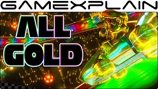 Mario Kart 8 Deluxe: All GOLD Kart Parts & Gold Mario (Body, Tires & Glider!)