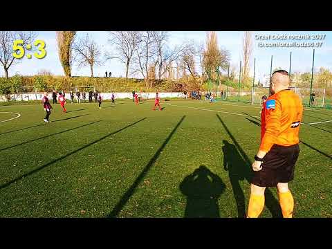 Orzeł Łódź - Łódzka Akademia Futbolu I, r.2007. 04.11.17 - bramki, skrót meczu