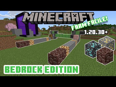The BEST DRILL (Farm Diamonds, Netherite, Gold...) for Bedrock Edition 1.20+ || MINECRAFT ITA