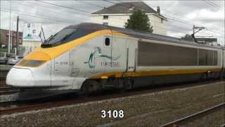 preview picture of video '3108-)(-Eurostar-)(-3107 pass station Ruisbroek, Belgica, 4 OCT 2013, יורוסטאר'