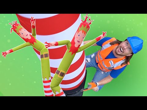🎄 Handyman Hal Sets Up Elf Wind Dancers! - Kingdom Kids Zone, Sing With Me - Handyman Hal - Music for Kids