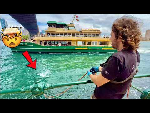 Enormous Magnet Fishing RIGHT UNDER the Sydney Harbour Bridge!