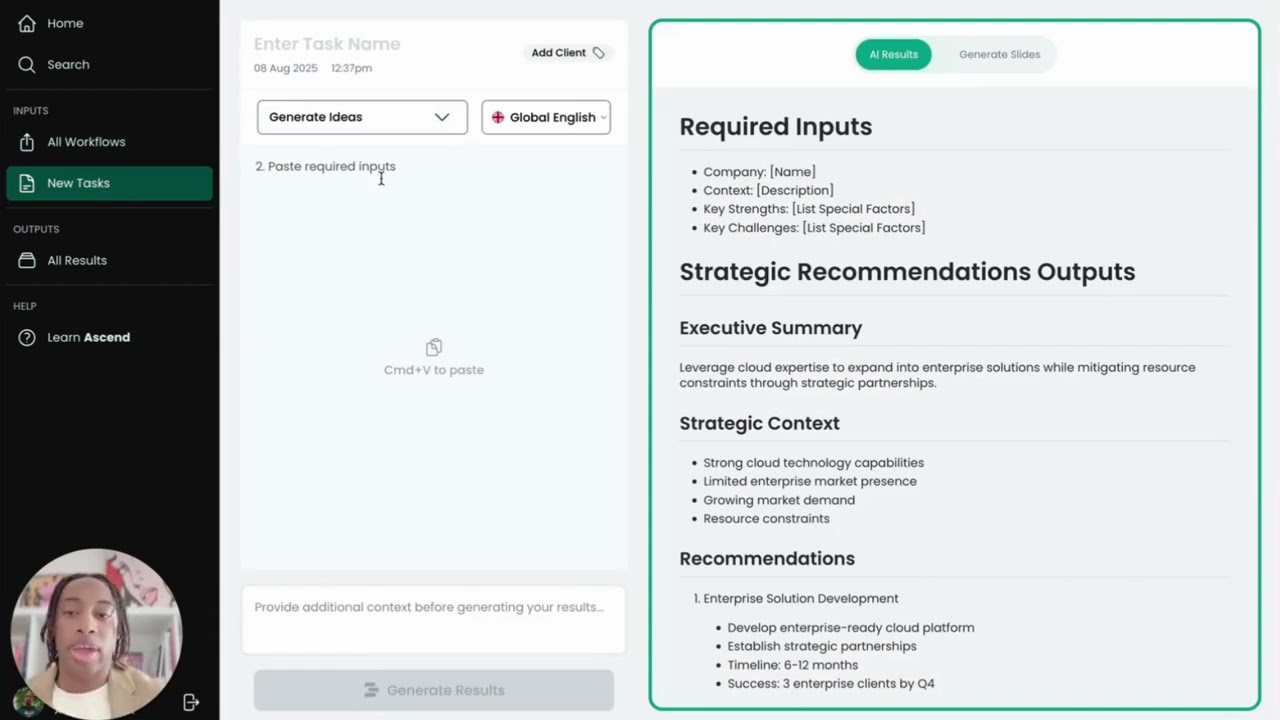 How to Use Ascend AI Strategy Assistant – Full Walkthrough for Consultants