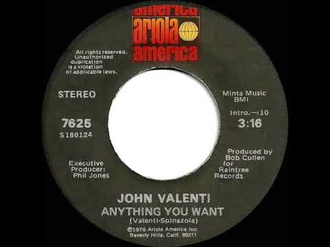1976 HITS ARCHIVE: Anything You Want - John Valenti (stereo 45)