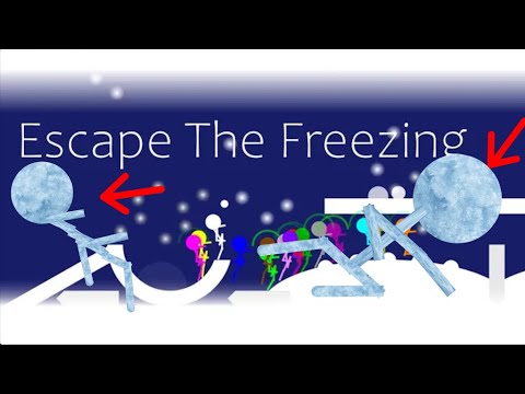 marble race : Escape The Freezing - The Day After Tomorrow - Survival Marble Race in Algodoo
