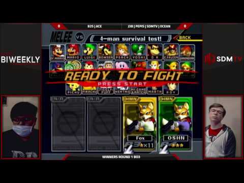SDSU Biweekly 58 - B2S | Ace (Fox) vs. SDMTV | Ocean (Fox) - SSBM WR1 - Smash Melee
