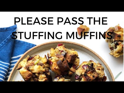 Perfectly Moist and Crispy Thanksgiving Stuffing Muffins