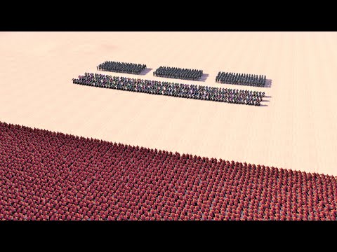 Alliance Of Germans & Jedi VS 50.000 Spartans - Ultimate Epic Battle Simulator