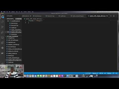 Python Programming 71 Single Item Tuples