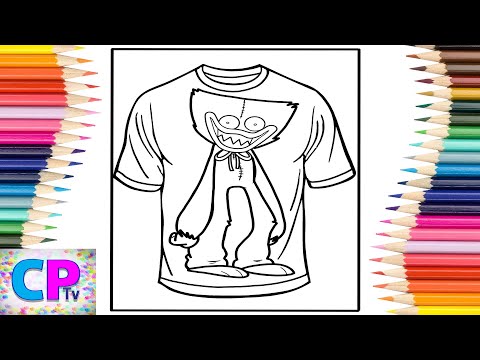 Huggy Wuggy T-Shirt Coloring Pages/Poppy Playtime/Unknown Brain/Inspiration/feat.Aviella/NCS Release