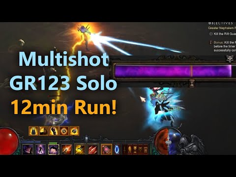 UE Multishot Rank 2 GR123 Solo in 12min! (Season 23 Demon Hunter)