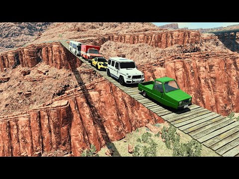 Mobil vs Suspension Bridge #2 - Crashentia