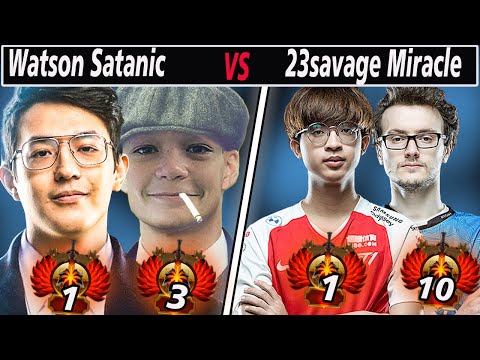 13K MMR BATTLE |  Miracle-23savage vs Watson-Satanic