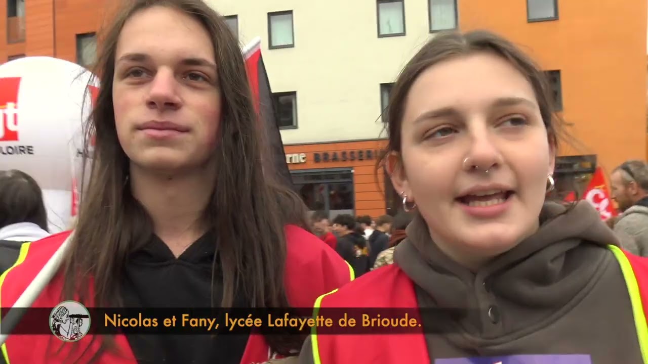 Manifestation lyc&eacute;enne au Puy-en-Velay, le 13/10/26