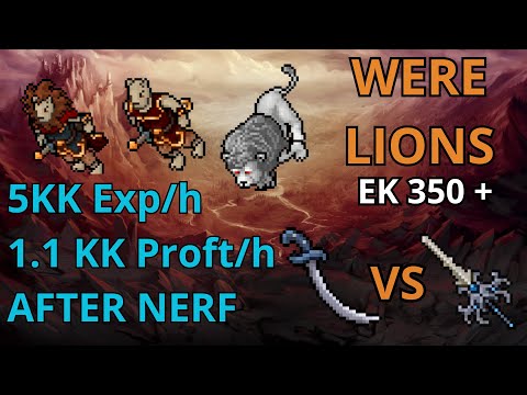 HUNT EK SOLO 350+ | NAGA SWORD vs SOULSHREDDER - #tibia #profit #Eksolo #bestiary #hunt