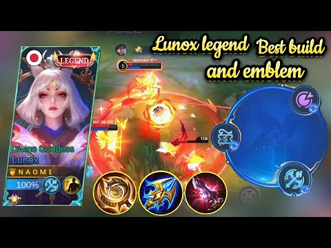 LUNOX LEGEND SKIN💛 BEST NEW EMBLEM AND BUILD✨Lunox Devine Goddess Gameplay