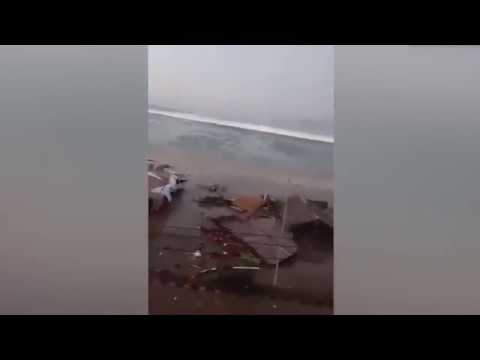 BREAKING 7.5 Earthquake Tsunami slams into Indonesian city RAW FOOTAGE September 28 2018 Video