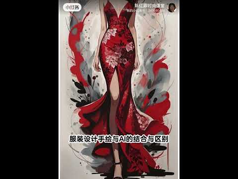 红霞时尚课堂：服装设计手绘与AI的结合与区别The combination and difference between hand-drawing and AI in fashion design