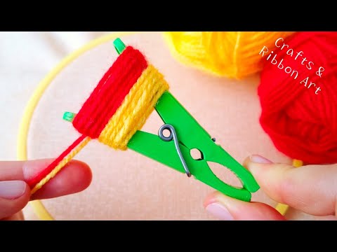 It's so Beautiful !! Superb Flower Craft Idea with Wool - New and Unique Flower Design - DIY Flowers