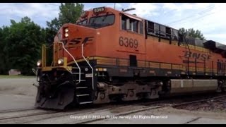 preview picture of video 'BNSF coal train up the Rutledge Hill - Ottumwa, IA 5/27/13'