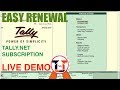 TALLY ERP9 HOW TO RENEW Tally NET SUBSCRIPTION ONLINE IN JUST LESS THAN A MINUTE LIVE DEMO 2017