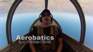 preview picture of video 'Marana, AZ Airport (KAVQ) Aerobatic Flight in a Pilatus P3-05'