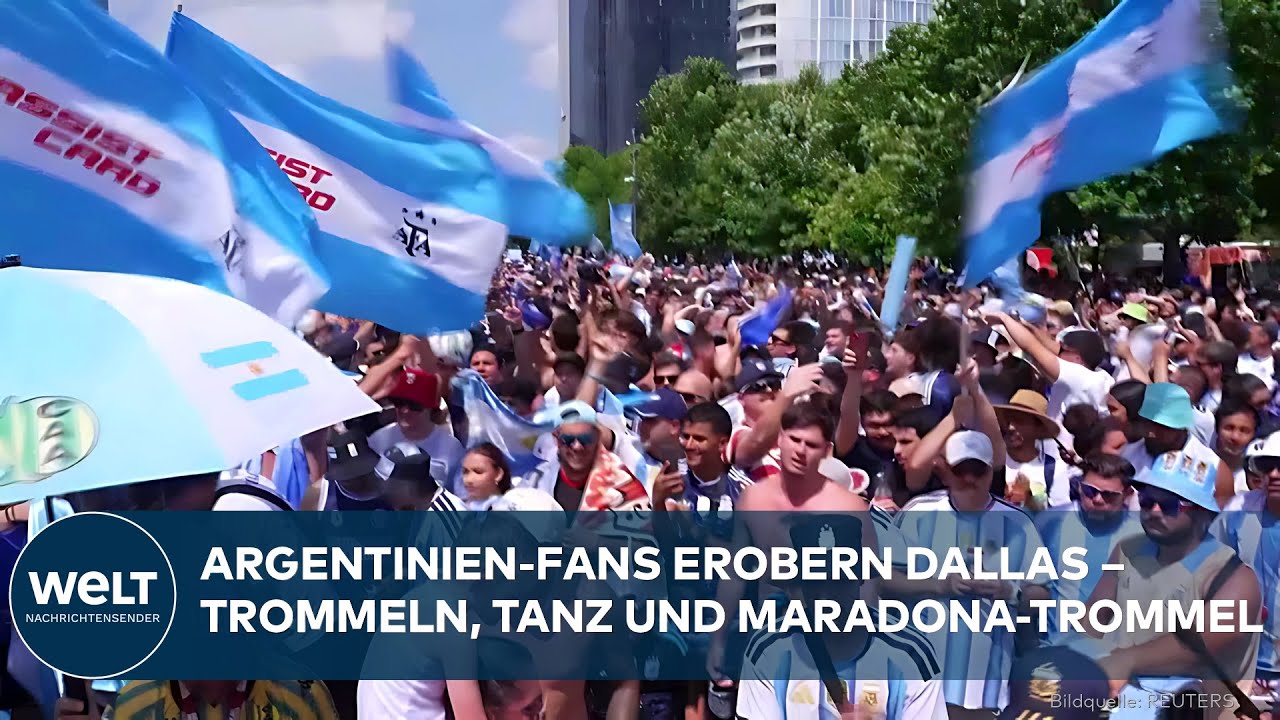 WM 2026: Argentiniens Fans feiern in Dallas vor dem Spiel gegen Österreich – im Überblick