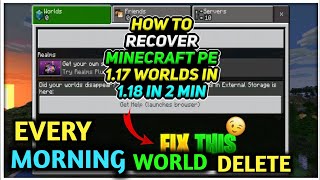 Every Morning Why Minecraft World Is Deleted? Solve World Delete Problem Minecraft 1.18