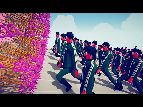 100x SQUID GAME PLAYER vs 2x EVERY GOD🏹100个鱿鱼游戏玩家群殴2个神｜Totally Accurate Battle Simulator｜全面战争模拟器｜4K