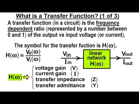 Electrical Engineering Ch 15 Frequency Response 1 of 56 What is a Transfer Function 1 of 3