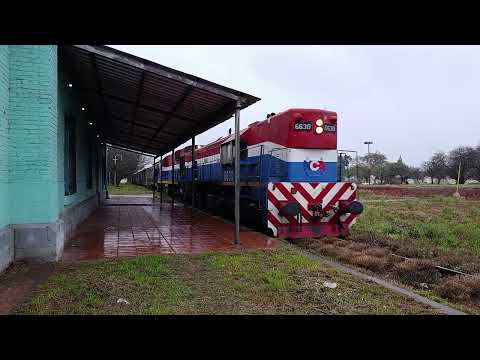 Gr-12 (6630)+ Alco (8256) con un Tren Vacío a su paso por "Estación Beltrán" en plena siesta de 🌧️🇦🇷