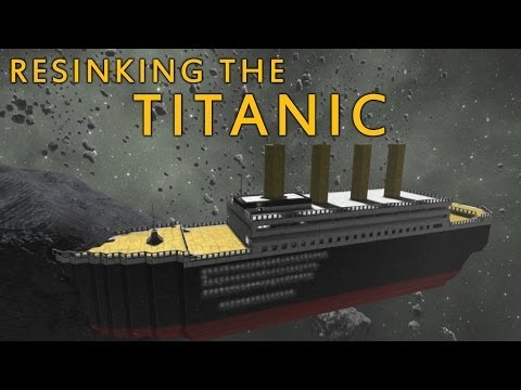 Space Engineers - Titanic - Increasingly dramatic crashes! Video