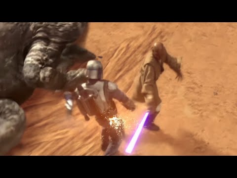 Jango Fett extended/deleted death scene with finished VFX (best version)