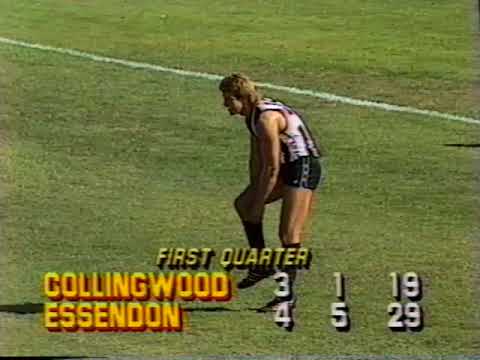 1986 Round 1 VFL Collingwood Vs Essendon at Victoria park  Sevens Big League, First 3 Quarters Highl