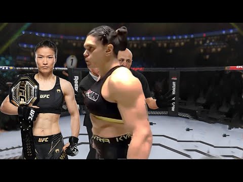 UFC：The Russian Giantess VS Zhang Weili! They were seriously injured and bloodied
