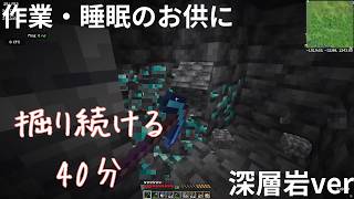 【作業用】ひたすら掘り続ける40分。睡眠のお供にも【Minecraft】