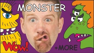 Monster Stories for Kids + MORE | Monster Song for Children | Steve and Maggie | Wow English