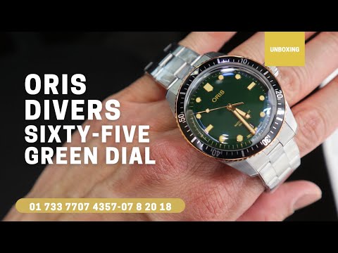  40MM ORIS DIVERS SIXTY-FIVE GREEN DIAL 01 733 7707 4357-07 8 20 18