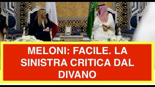 MELONI: FACILE. LA SINISTRA CRITICA DAL DIVANO