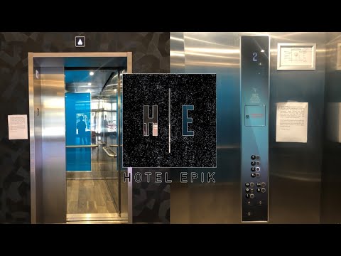 RARE Blue KONE DESIGN EcoDisc Traction Elevator-Hotel EPIK-San Francisco, CA