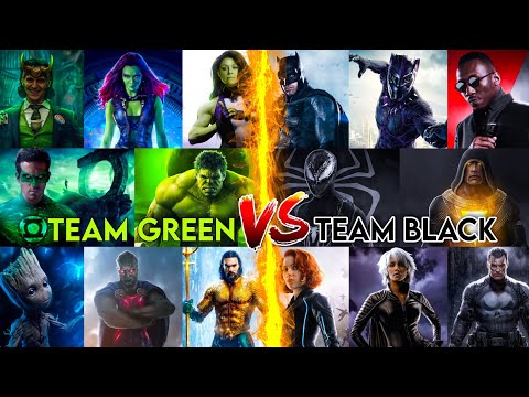 Team Green Vs Team Black |  Marvel & Dc | The Skz Creations