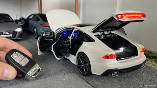 1:18 Audi RS7 Sportback with working remote key, white