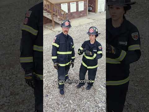Firefighters and electricity don’t mix well. #firefighter #lineworker #arc