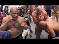 Mike Tyson STREET FIGHTING Shannon Briggs in Brooklyn