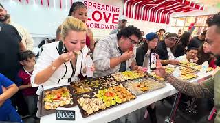 Download lagu $100 Prize 100 Mini Pancakes Eating Challenge at Juice Time in Tustin!! mp3