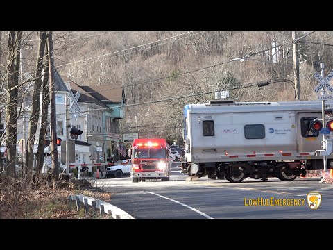 Train Stops Fire Truck - Katonah FD Engine 116 & Engine 115 Responding