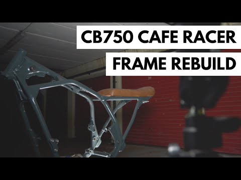 Frame Hoop Welding, Detab and Powder Coating - Honda CB750 Cafe Racer Build Ep8